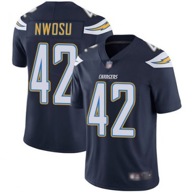 Los Angeles Chargers NFL Football Uchenna Nwosu Navy Blue Jersey Men Limited 42 Home Vapor Untouchable